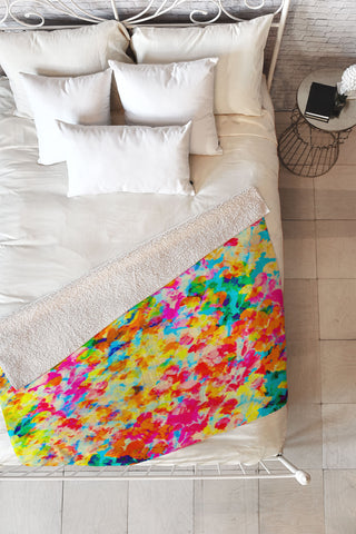 Rebecca Allen Paradise Hawaiian Style Fleece Throw Blanket
