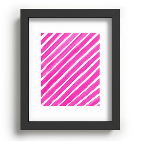Rebecca Allen Pretty In Stripes Pink Recessed Framing Rectangle