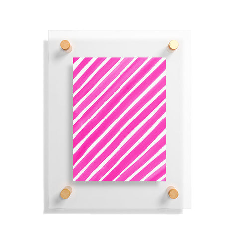 Rebecca Allen Pretty In Stripes Pink Floating Acrylic Print