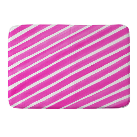Rebecca Allen Pretty In Stripes Pink Memory Foam Bath Mat