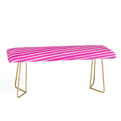 Rebecca Allen Pretty In Stripes Pink Bench
