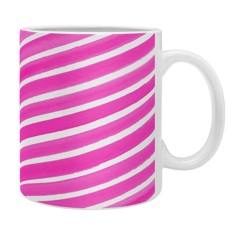 Rebecca Allen Pretty In Stripes Pink Coffee Mug
