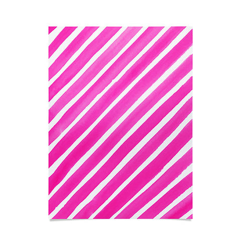 Rebecca Allen Pretty In Stripes Pink Poster