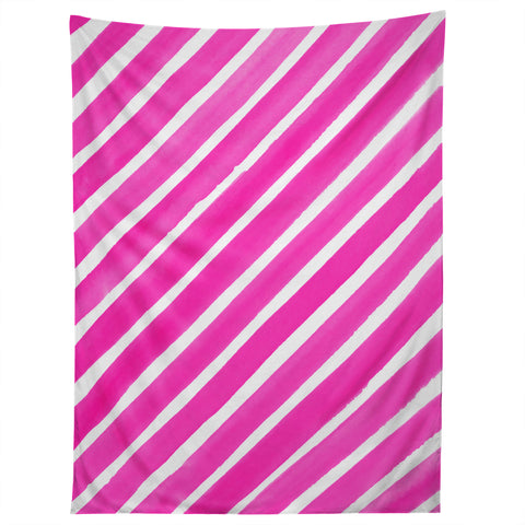 Rebecca Allen Pretty In Stripes Pink Tapestry