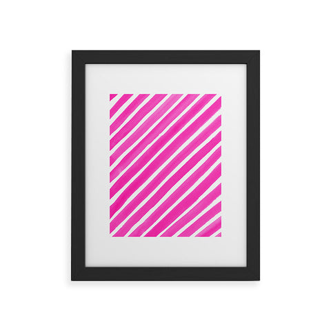 Rebecca Allen Pretty In Stripes Pink Framed Art Print