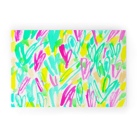 Rebecca Allen Spring Blooms Brightly Welcome Mat