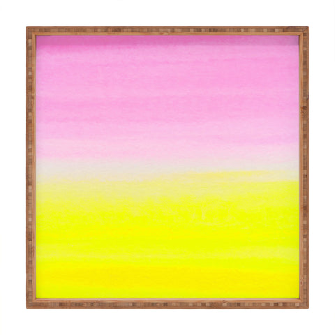Rebecca Allen When Pink Met Yellow Square Tray
