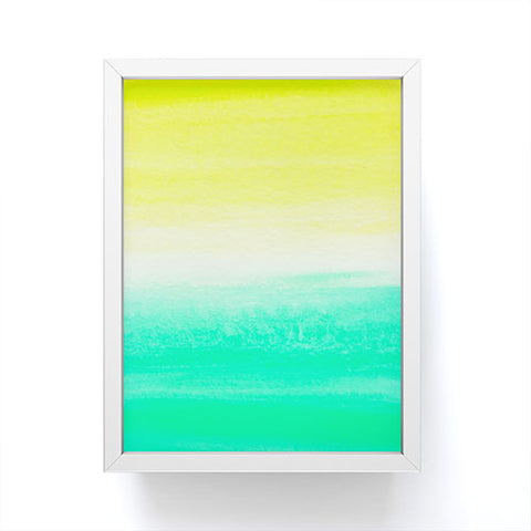 Rebecca Allen When Yellow Met Turquoise Framed Mini Art Print