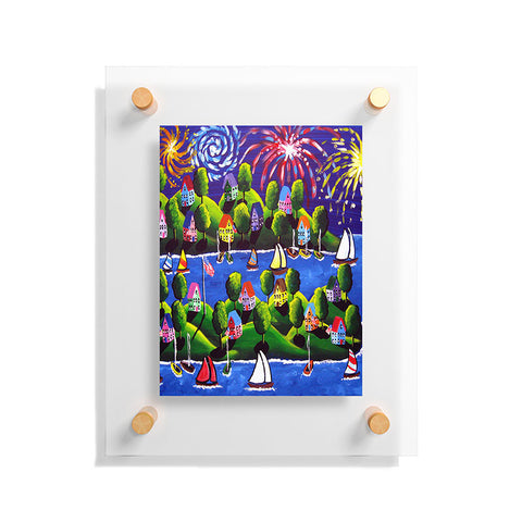 Renie Britenbucher 4th Of July Fireworks Floating Acrylic Print