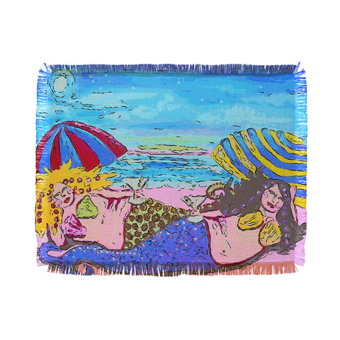 Renie Britenbucher Beached Mermaids Throw Blanket