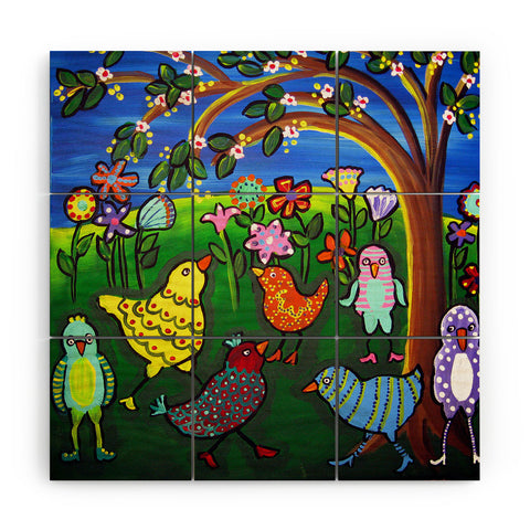 Renie Britenbucher Birdies and Blossoms Wood Wall Mural