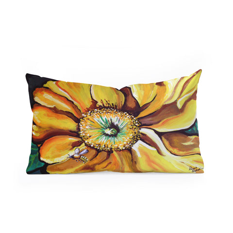 Renie Britenbucher Buzz The Yellow Flower Oblong Throw Pillow
