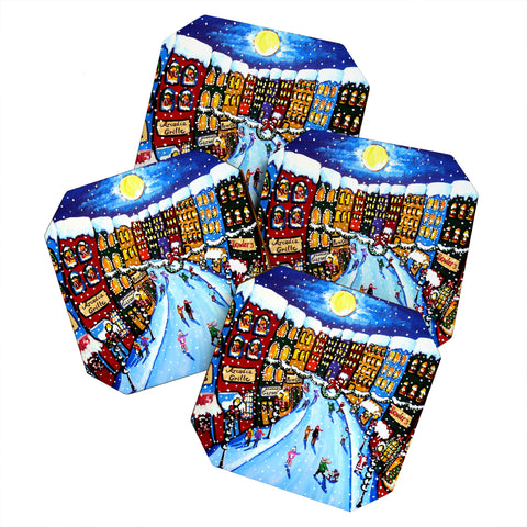 Renie Britenbucher Christmas Shoppers Coaster Set