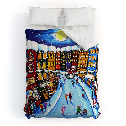 Renie Britenbucher Christmas Shoppers Comforter