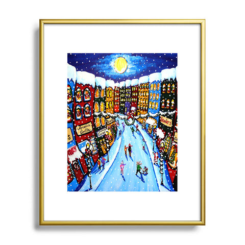 Renie Britenbucher Christmas Shoppers Metal Framed Art Print
