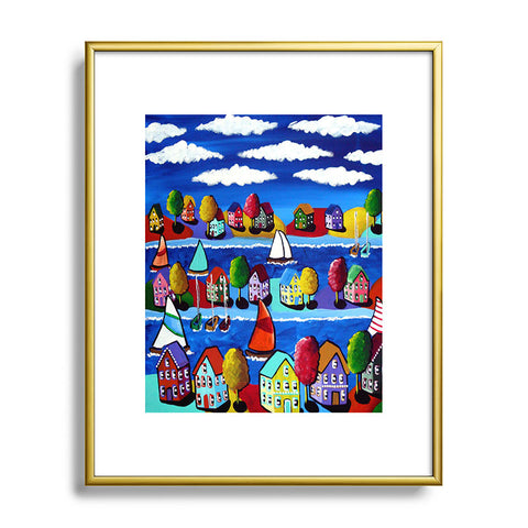 Renie Britenbucher Colorful Day Sailing Metal Framed Art Print