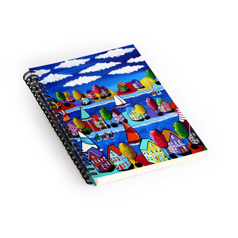Renie Britenbucher Colorful Day Sailing Spiral Notebook