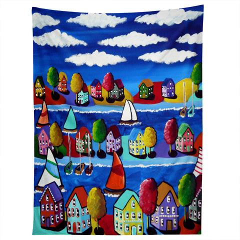 Renie Britenbucher Colorful Day Sailing Tapestry
