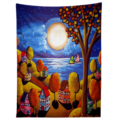 Renie Britenbucher Fall Night Sail Tapestry
