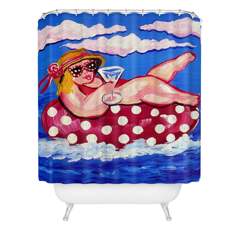 Renie Britenbucher Floating Martini Diva Shower Curtain
