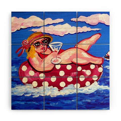 Renie Britenbucher Floating Martini Diva Wood Wall Mural