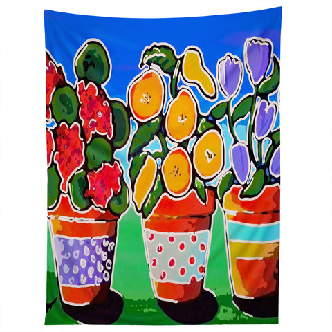 Renie Britenbucher Flower Pot Trio Tapestry