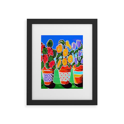 Renie Britenbucher Flower Pot Trio Framed Art Print