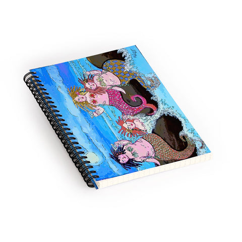 Renie Britenbucher Four Martini Mermaids Spiral Notebook