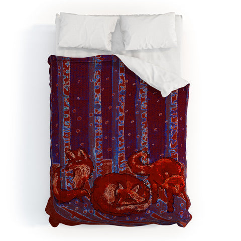 Renie Britenbucher Fox In Birch Batik Comforter