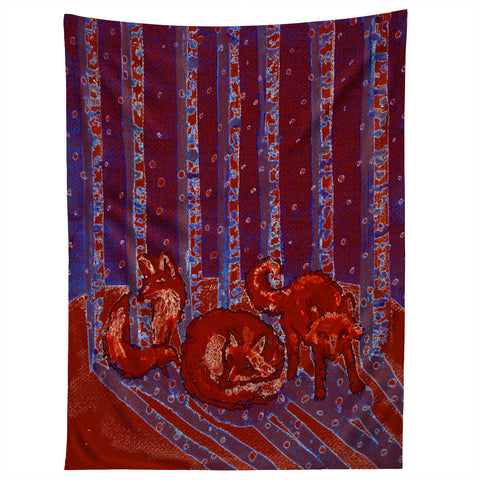 Renie Britenbucher Fox In Birch Batik Tapestry