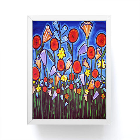 Renie Britenbucher Fun Funky Flowers Framed Mini Art Print
