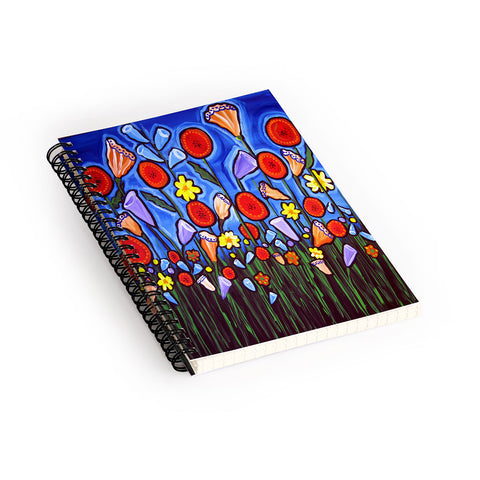 Renie Britenbucher Fun Funky Flowers Spiral Notebook