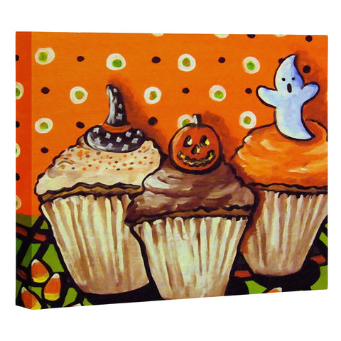 Renie Britenbucher Halloween Cupcakes Art Canvas