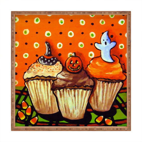 Renie Britenbucher Halloween Cupcakes Square Tray