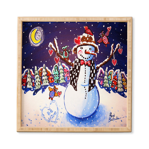 Renie Britenbucher Happy Snowman Framed Wall Art