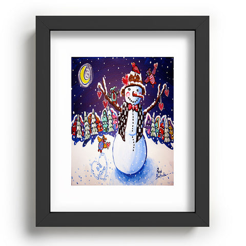 Renie Britenbucher Happy Snowman Recessed Framing Rectangle
