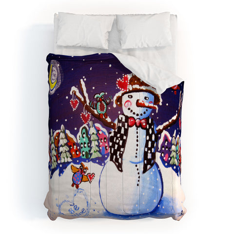 Renie Britenbucher Happy Snowman Comforter