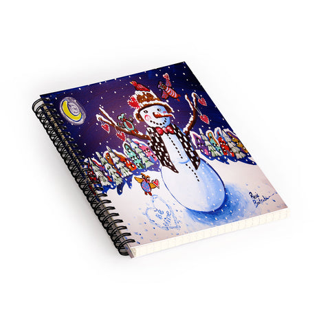 Renie Britenbucher Happy Snowman Spiral Notebook