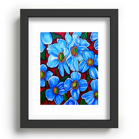 Renie Britenbucher Himalayan Blue Poppies Recessed Framing Rectangle