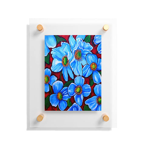 Renie Britenbucher Himalayan Blue Poppies Floating Acrylic Print