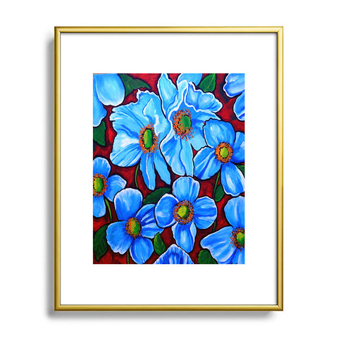 Renie Britenbucher Himalayan Blue Poppies Metal Framed Art Print