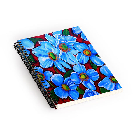 Renie Britenbucher Himalayan Blue Poppies Spiral Notebook