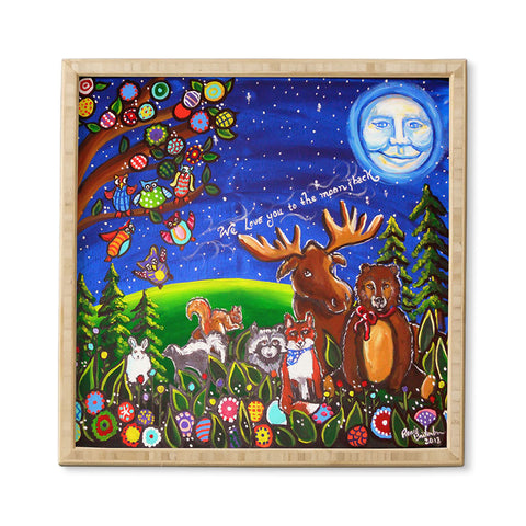 Renie Britenbucher Love You To The Moon And Back Framed Wall Art