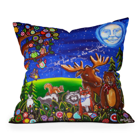 Renie Britenbucher Love You To The Moon And Back Throw Pillow