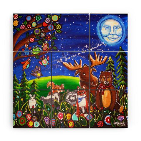 Renie Britenbucher Love You To The Moon And Back Wood Wall Mural
