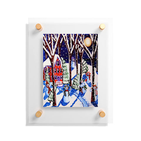 Renie Britenbucher Magic Snowmen Floating Acrylic Print