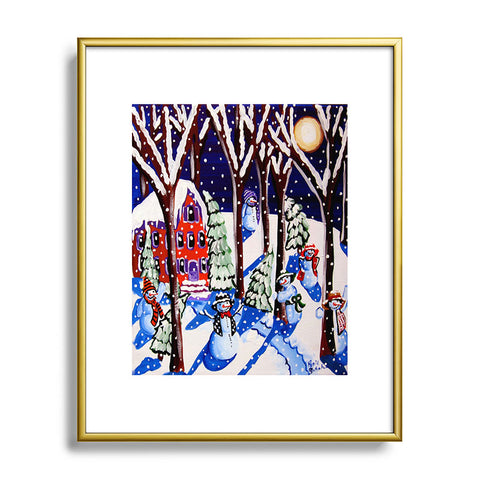 Renie Britenbucher Magic Snowmen Metal Framed Art Print