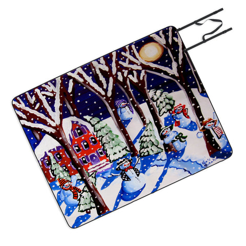 Renie Britenbucher Magic Snowmen Picnic Blanket