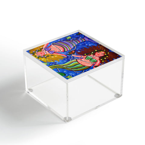 Renie Britenbucher Mermaids In Stripes Acrylic Box