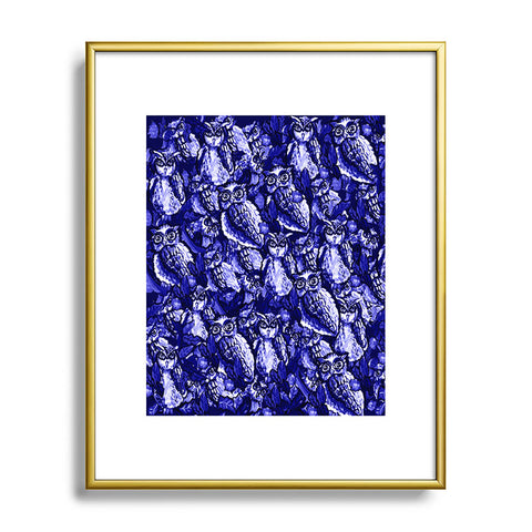 Renie Britenbucher Owls Purple Metal Framed Art Print